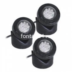 Комплект подводных светильников Pond Light PL1LED-3, 4 цветных фильтра Комплект подводных светильников Pond Light PL1LED-3, 4 цветных фильтра